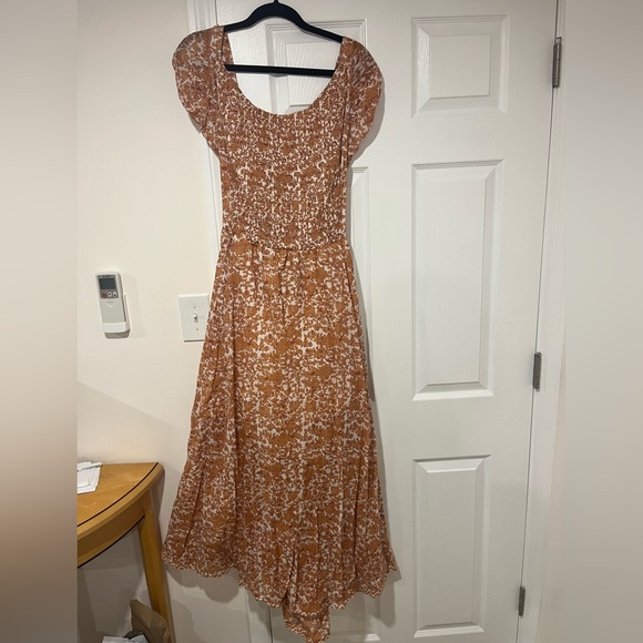 Free People ultra violet Maxi Dress Open Back in Tea Combo - Picture 3 of 5